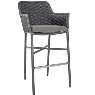 Cordoba Outdoor High Stools - Textilene Anthracite Weave