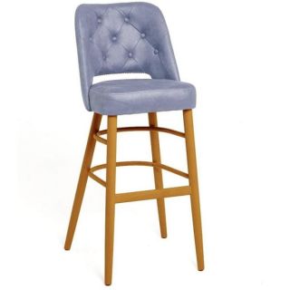 Alasia Float Button Fully Upholstered High Stools