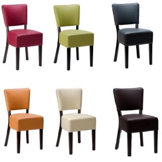 Sena Restaurant Chairs - Black, Iron Grey, Dark Brown, Lime Green, Wine Red, Ochre, Cream