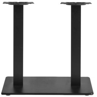 Anzo Twin Oblong Black Table Base - Dining