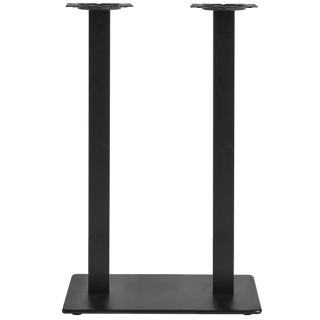 Anzo Twin Oblong Black Table Base - Poseur / Bar