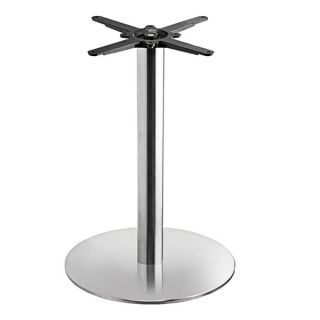 Apollo V2 Large Round Brushed Steel Pedestal Base - Dining