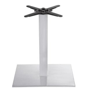 Apollo V2 Large Square Brushed Steel Pedestal Base - Dining