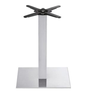 Apollo V2 Rectangular Brushed Stainless Steel Pedestal Base - Dining