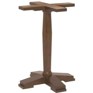 Ascot Single Pedestal Wooden Table Bases - Wood Finish