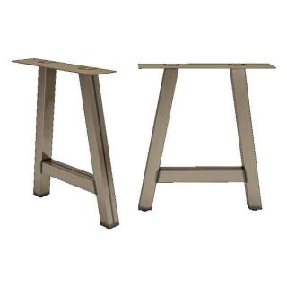 Axle Dining Height Table Frame - Raw Steel