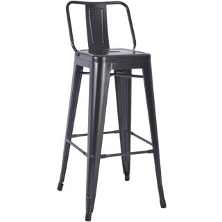 Black metal high stools - tolix style
