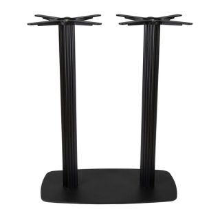 Boston Base - Black Fluted Large Rect with Radius Edges