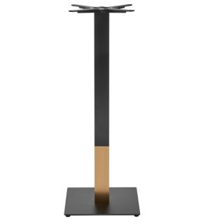 Boston Sleek - Black and Gold - Large Square - Mid Height