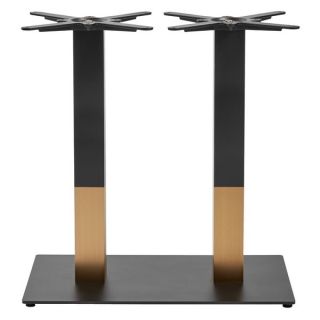Boston Sleek - Black and Gold - Large Rectangle - Dining Height