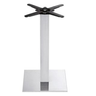 Baltimore Small Square Table Bases - Dining or Bar - Brushed Steel