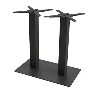Boston Sleek Double Pedestal Black Table Base