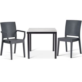 Outdoor Ceramic Table with Canterbury Chairs