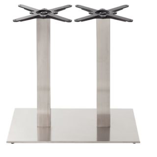 Carlton-D Twin Brushed Chrome Dining Table Bases