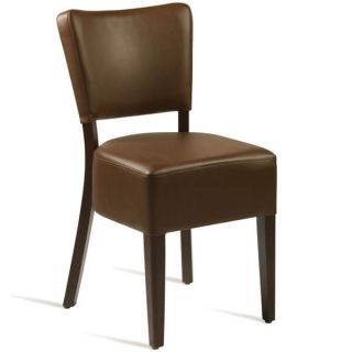 Club Restaurant Chairs - Faux Leather - Brown