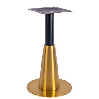 Zeus Small Round Table Base - Vintage Brass/Black - 720mm