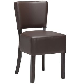 Alto Dark Brown Dining Chairs - Faux Leather / Wenge