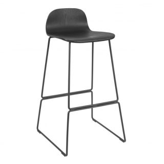 Copenhagen High Stools - Black Frame - Black seat