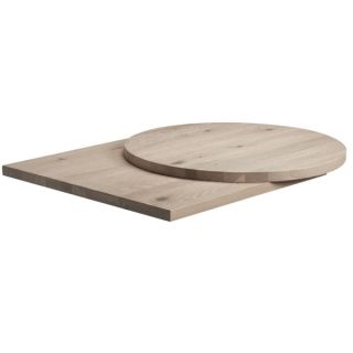 Smoked Solid Oak Table Tops - 32mm Thick