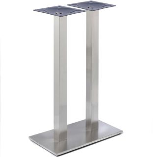 Pedestal Bar Table Legs in Brushed Stainless Steel - Robust & Elegant