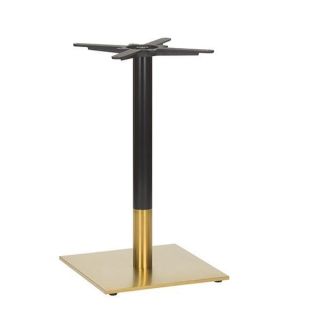 Black and Brass Midas Small Square Table Base – Dining Height | Compact Elegant Dining Room Furniture