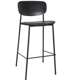 Greenwich Metal High Stools - Black Plywood