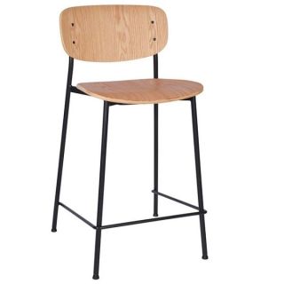 Greenwich Oak Metal Breakfast Bar Stools