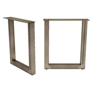 Hula Dining Height Table Frame – Raw Steel