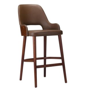 Joy Onset Veneer Back / Upholstered seat High Stools