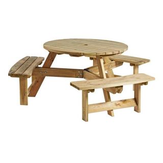 King 4 Round Picnic Table