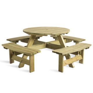 King 4 Round Picnic Table