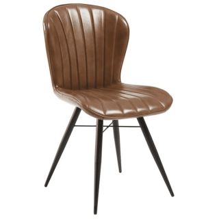 Lars Genuine Leather Chairs - Grey / Pecan Brow / Red