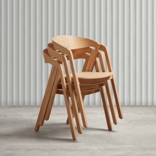 Luca Stacking Armchair - Natural Oak
