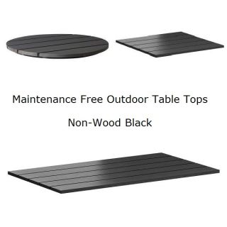 Non-Wood Maintenance Free Outdoor Table Top - Black