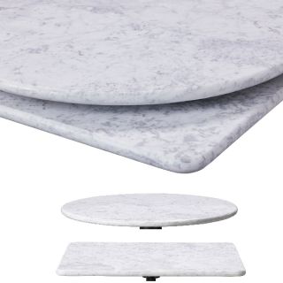 Solid White Carrara Marble Table Tops from stock
