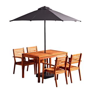 More Dining Set Rectangle with Paraol - Set-2