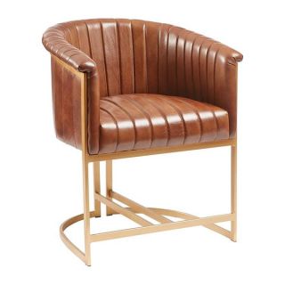 Nolan Tub / Armchairs - Genuine Pecan Brown Leather