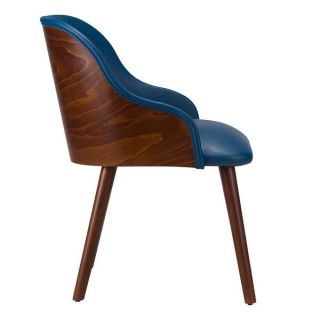 Onyx Grande Upholstered Dining Chairs with Onset Veneer Back