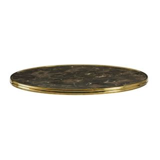 PARISIAN - BLACK - GOLD METAL RIM - 600mm dia