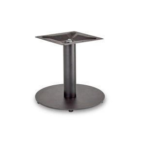 Flat Profile Black Small Round Table Base in Black Steel - Robust & Elegant