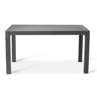 Plank Outdoor Dining Tables Square - Black