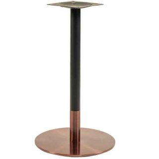 Vintage Copper / Rose Gold Table Bases with Black Column - Small Round
