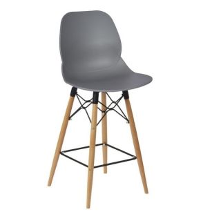Shoreditch ECO Shell Mid Height Stool Beech - See Colours