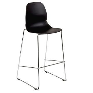 Shoreditch Stackable High Stools - Chrome E Frame - See Colours