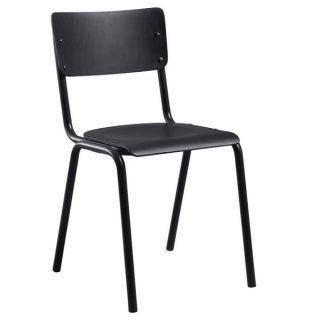 Tavo Stacking Chairs - Black Wood Seat & Back