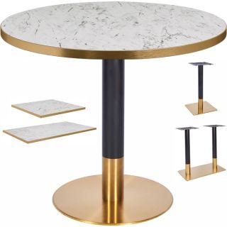 Gold & White Marble Tables for Restaurant, Bar, Coffee Shop and Hotel Rooms